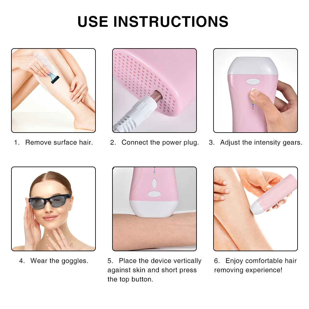 IPL Epilator Laser Hair Removal Painless Electric Epilator Professional Pulsed Light Device Hair