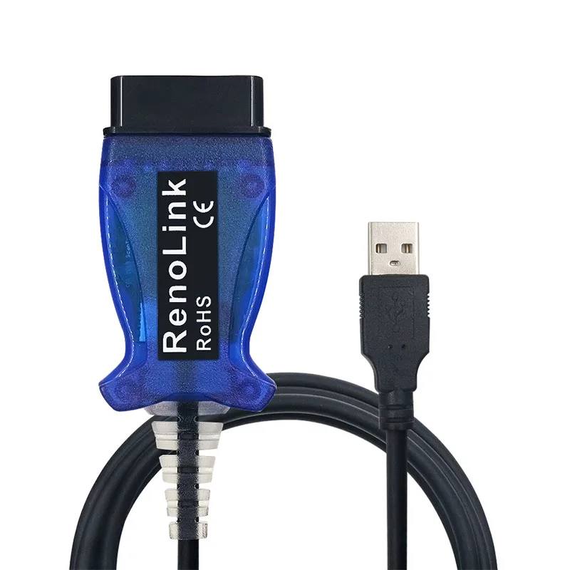 Диагностический Кабель USB для Renault V1.52 Scaner OBD2 Reno Link автомобильный ECU Программатор