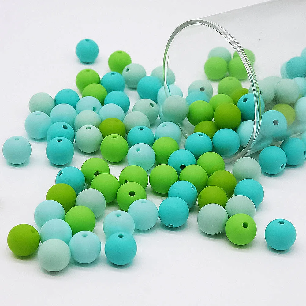 

Cute-idea 100pcs Silicone Beads 19mm Round Shaped Baby Teether BPA Free Food Grade DIY Jewelry Necklace Nursing Accessories