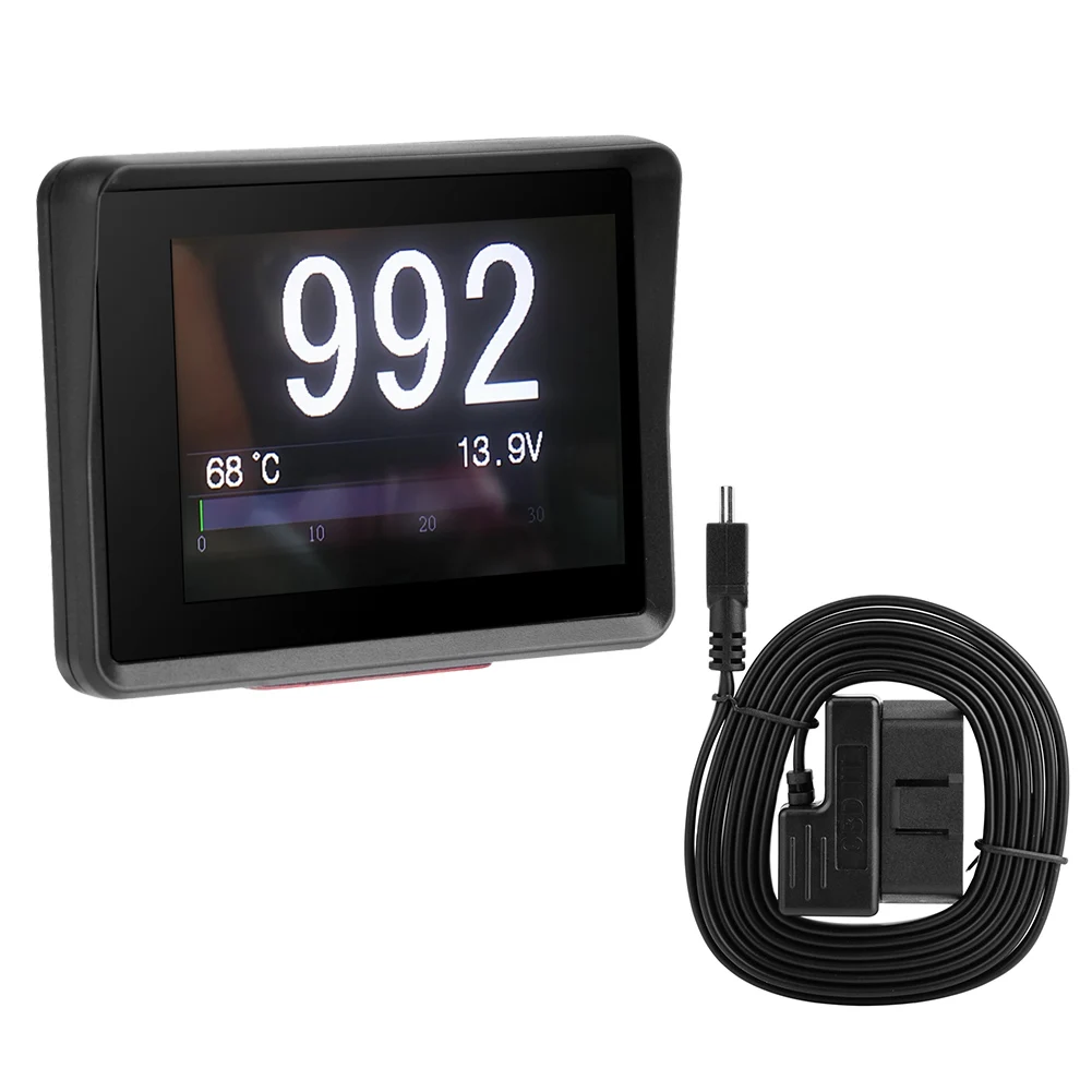 Автомобиль OBD Многофункциональный измеритель цифровой температуры напряжение скорость HUD Дисплей проекция воды на лобовое стекло