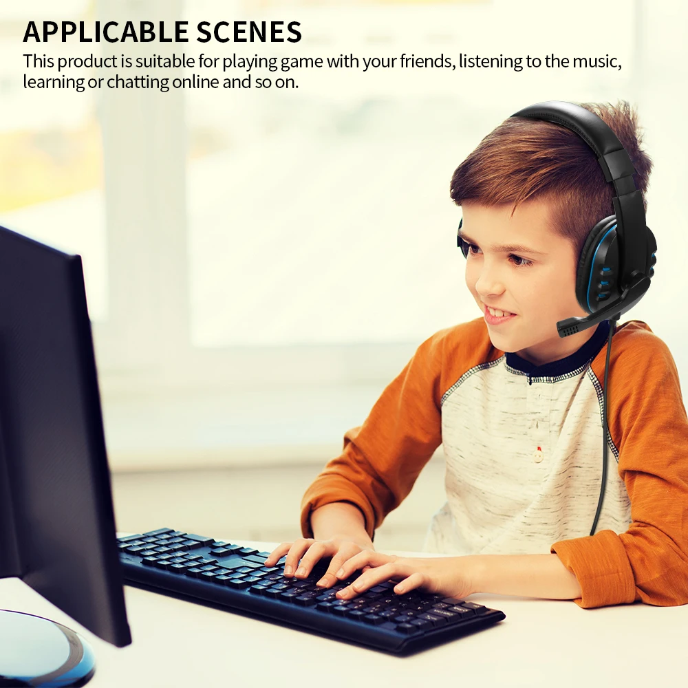Wired Headphone 3 5mm Gaming Headset Headphone Earphone Music Microphone Gaming Headset Universal Headphones Stereo Mic Gift