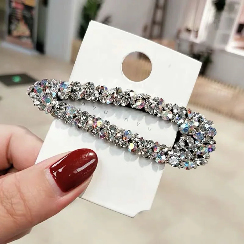 hair band for women New Popular Shiny Rhinestone Elegant BB Hair Clips Hairpin Women Girls Crystal Barrettes Accessories Hairclip Hairgrip Headdress silver hair clips
