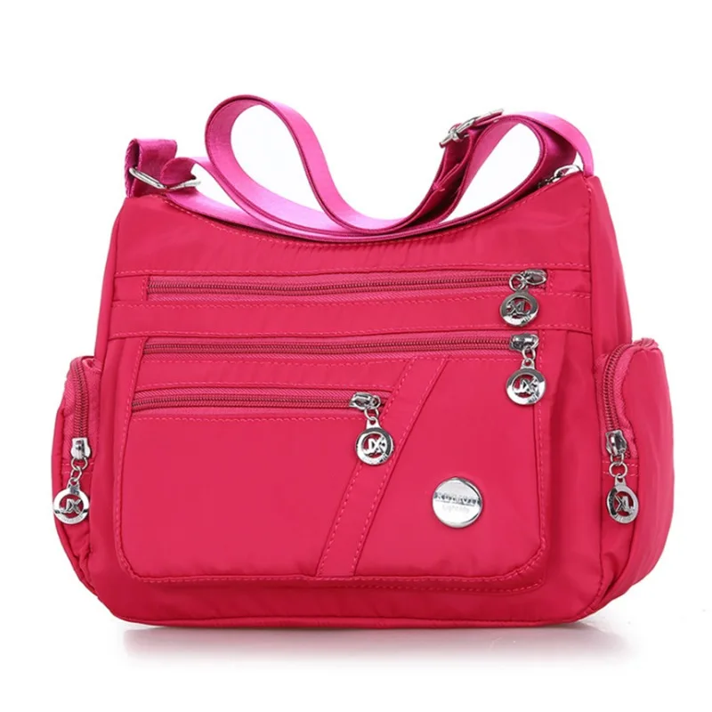 Fashion Women Shoulder Messenger Bag Nylon Oxford Lightweight Waterproof Zipper Package Large Capacity Travel Crossbody Bag crossbody bag,women shoulder bag,women messenger bag