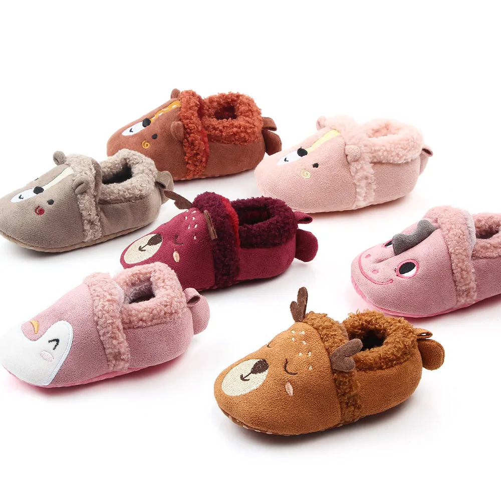 Focusnorm/0-18 M; обувь для малышей; зимняя Нескользящая теплая мягкая флисовая обувь для детей 0-1 лет
