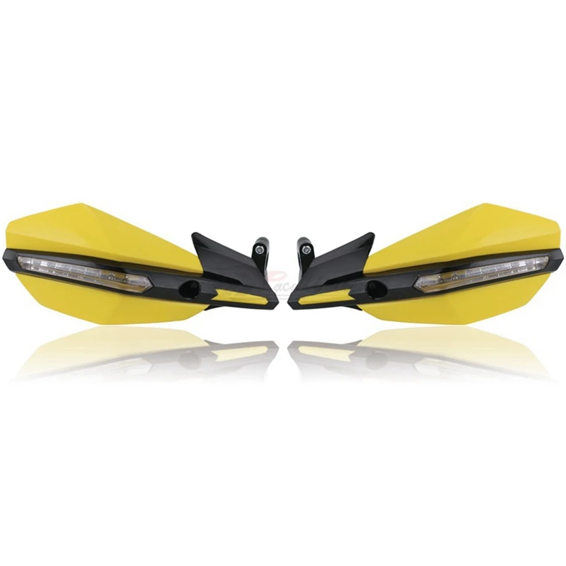 YW Motorcycle Handguard with LED Light Hand Guard Shield for Pit Dirt Bike Motocross Motor Racing ATV - Цвет: YW