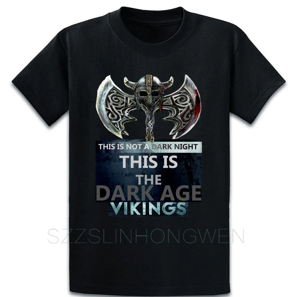 Dark Age Vikings футболка Повседневная весенне осенняя с круглым вырезом и надписью известная хлопковая одежда на
