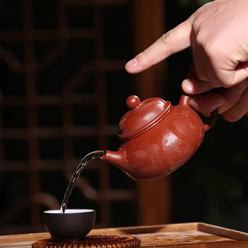 

Purple clay yixing teapot undressed ore dahongpao ni tea pot kung fu kettle