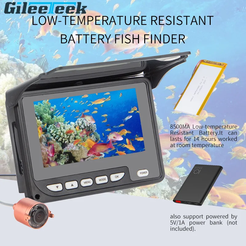 Underwater Monitoring Video Recorder 4.3inch Lcd Monitor 8 Infrared LED 1200TVL Underwater Fishing Camera Fish Finder System