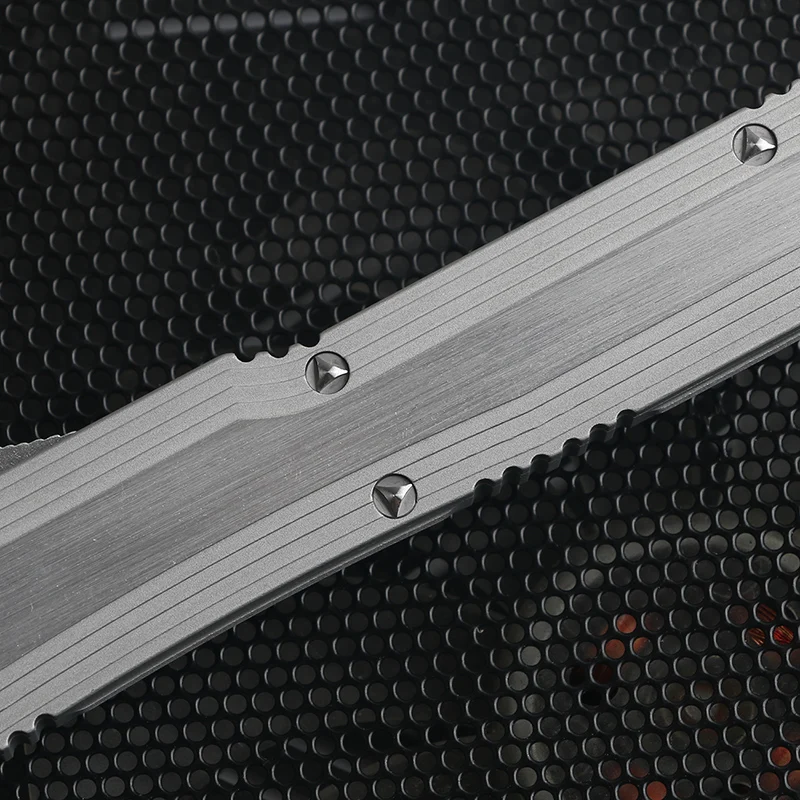 Ледяной элемент OTF белый нож высокой твердости D2 лезвие алюминиевый сплав ручка карманный нож Открытый EDC Приключения тактический нож