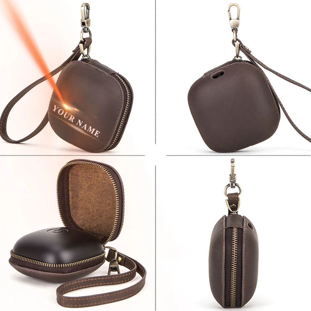 CONTACT'S FAMILY Nubuck Leather Earphone Case For