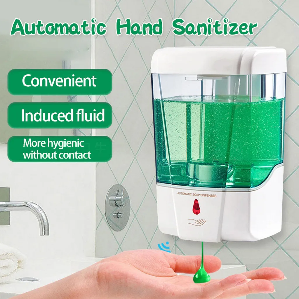 

700ml Capacity Automatic Soap Dispenser Touchless Sensor Hand Sanitizer Detergent Dispenser Wall Mounted For Bathroom Kitchen