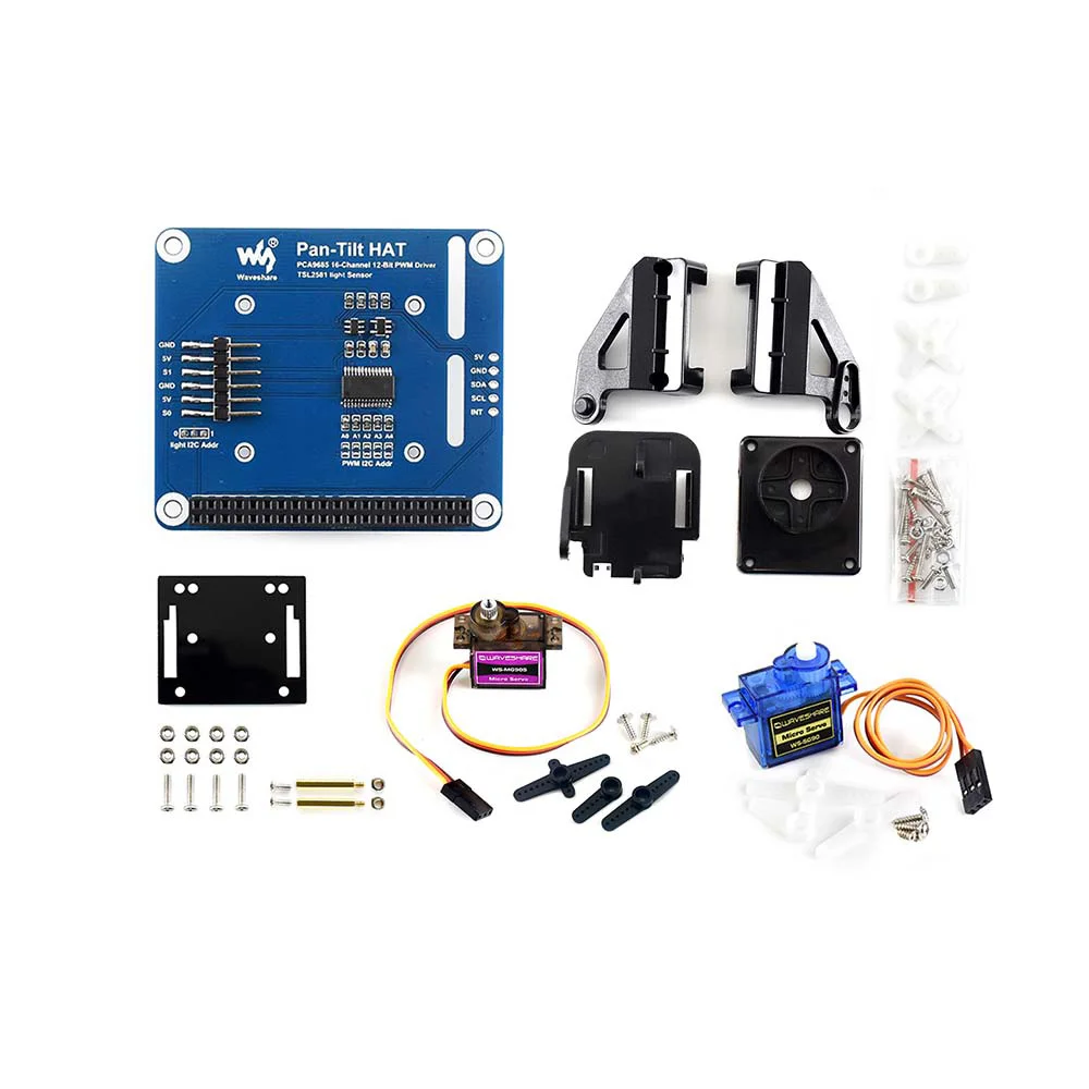 ShenZhenMaker Waveshare 2-DOF Панамка для Raspberry Pi светильник датчик интенсивности интерфейс I2C