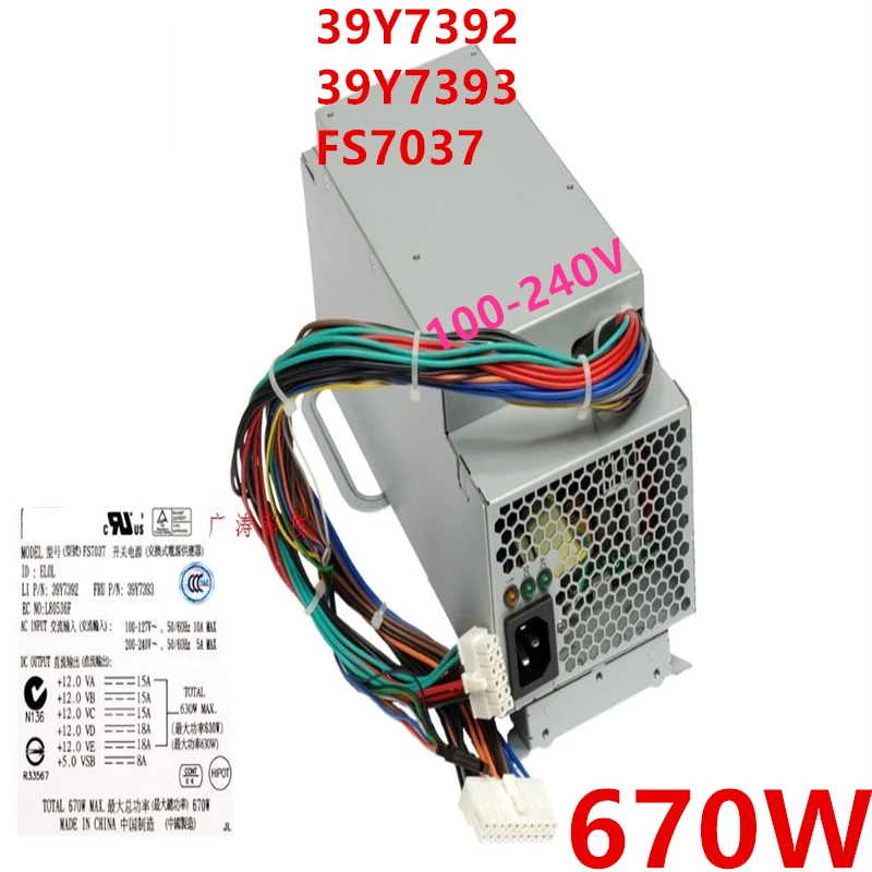 

Почти новый оригинальный блок питания для IBM X3400M3 X3500M3 M2 670 Вт, импульсный источник питания 39Y7392 39Y7393 FS7037