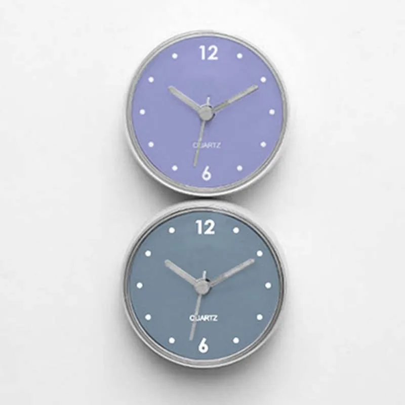 gold clock Waterproof Suction Wall Clock Bath Shower Watches Clock Home Bathroom Kitchen Accessories Home Sticker Decortion 72*40mm industrial clock