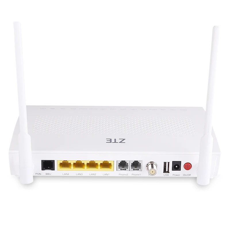 Zte F668 V5.2 4GE+ 2TEL+ CATV+ Wifi gpon ont rf волоконно-оптический сетевой модем voice wifi catv gpon ONU