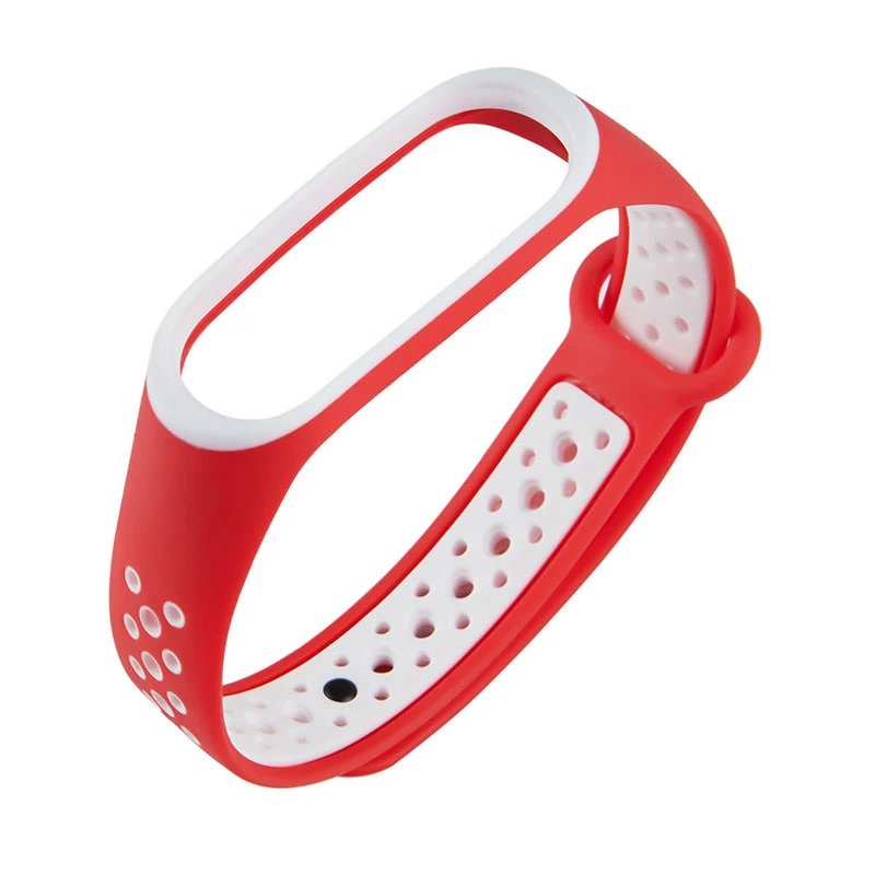 Wirstband ремни для Xiaomi mi группа 4 mi Band 3 ремешок для TPU Универсальный Портативный mi ni - Цвет: Red x White