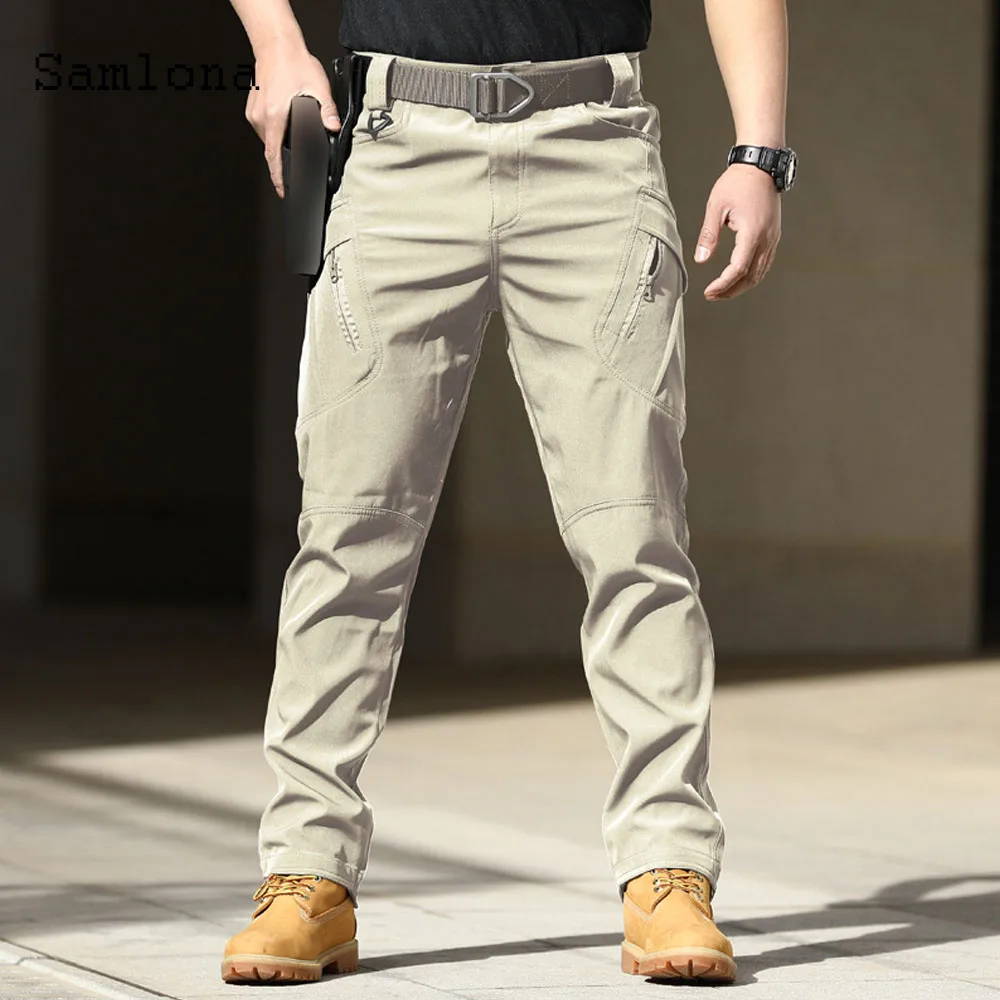 PANTALON CARGO SLIM MOTO KAKI