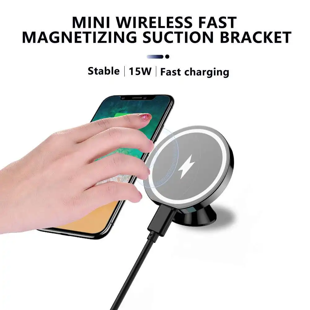 mobile phone holder Car Phone Holder Magnetic 15W Fast Wireless Charger Rotatable Air Vent Mount Mobile Phone Holder For Magsafe iPhone 12 Mi Huawei magnetic phone holder for car