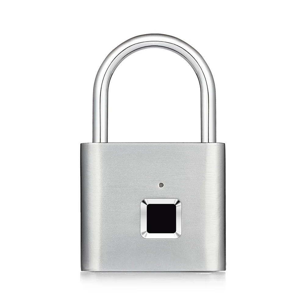 silver Золотой безопасности Keyless USB Перезаряжаемый дверной замок отпечатков пальцев умный замок Быстрый разблокировка цинковый сплав металлический саморазвивающийся чип - Color: silver