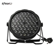 Djworld LED Flat Par 54x3W RGB цветсветильник стробоскоп DMX 512, сценический эффексветильник для диджея, дискотевечерние НКИ, свадьбы, бара, сценвечерние, ...