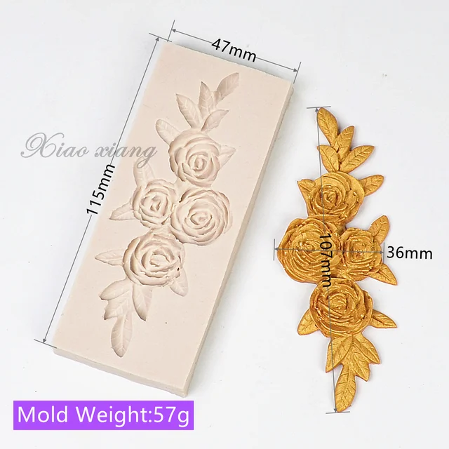 3D Rózsavirágok Fondant Szilikon Penész Sütéshez Csokoládé Cukorka Gyanta Agyag Torta Díszítő Szerszámok Konyhai Sütőszerszámok M055 - Image 2