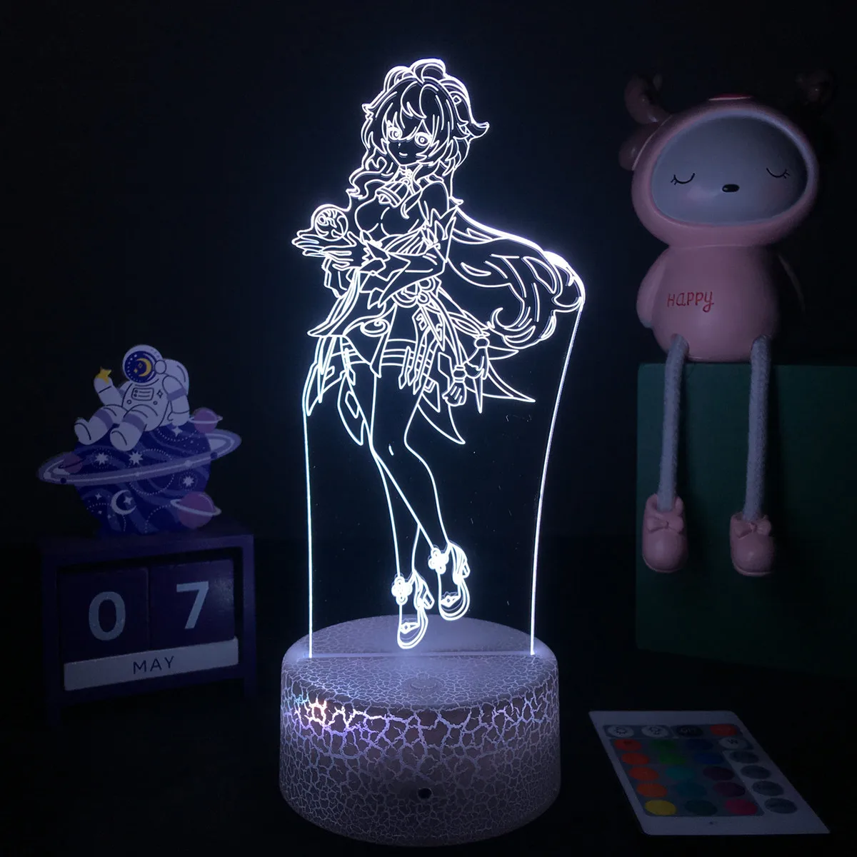 best night light Genshin Impact 3D LED Nightlight Color Changing Usb Battery Powered Usb Lamp Ganyu Mona Game Figure For Room Decor Unique Gift mushroom night light