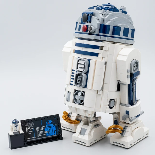 In Stock New R2 D2 Robot Figures Building Blocks Star Space Wars R2d2 Bricks Compatible 75308