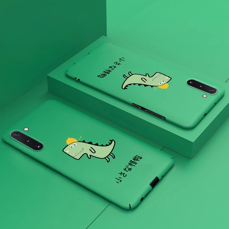 C Матовый милый мультяшный чехол для samsung Galaxy Note 10 Plus 5G чехол s Защита твердая задняя крышка оболочка для Galaxy Note10 Funda - Цвет: C