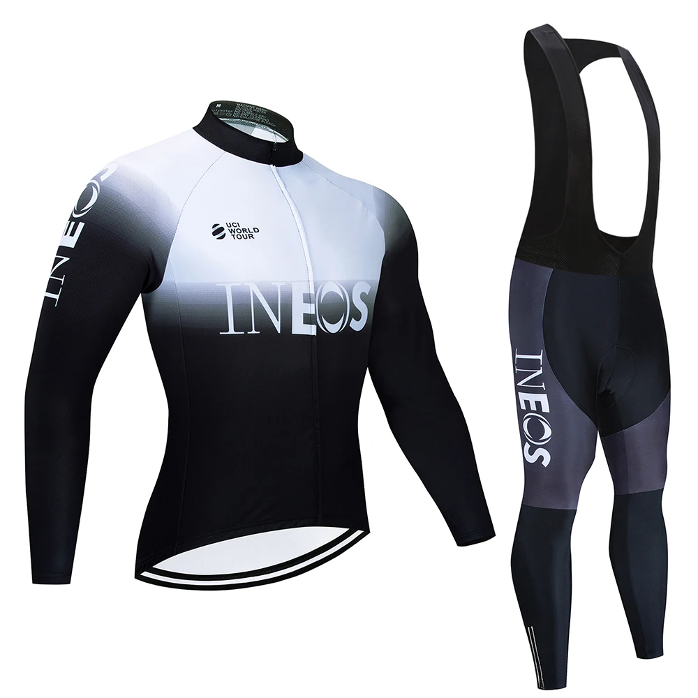 

Pro team 2020 INEOS Long sleeve Cycling Jersey Suit Spring and autumn Cycling Jersey Set Men's outdoor sportswear breathable