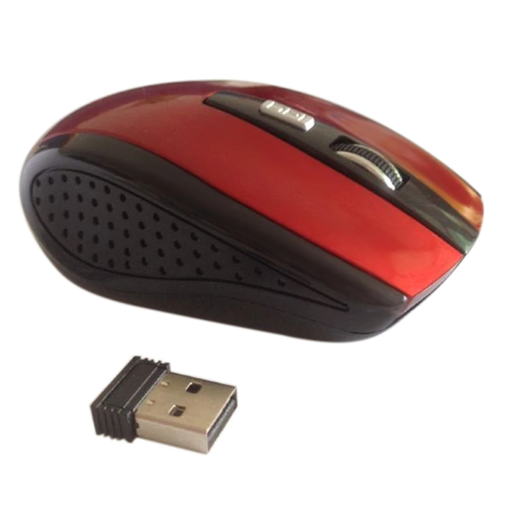 Красный 2,4 ГГц Беспроводная игровая мышь с usb-приемником DU55 - Цвет: Красный
