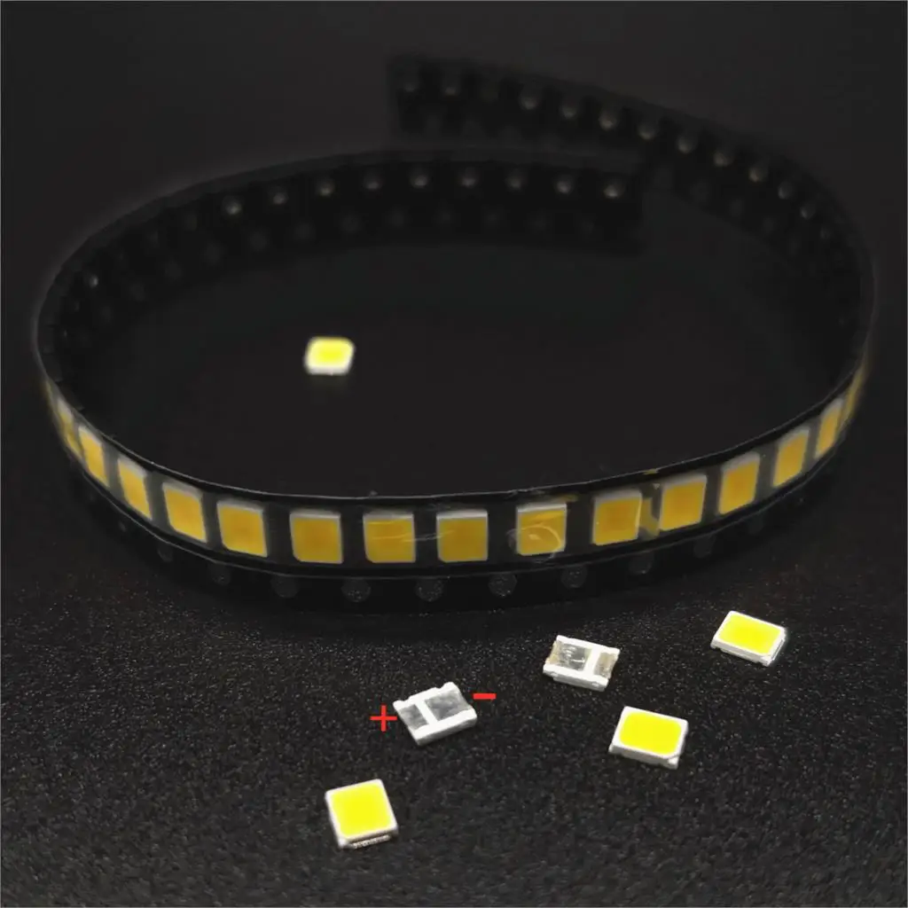 100 шт. SMD СВЕТОДИОДНЫЙ 2835 белый Чип 0 5 Вт 3 в мА 50 55 лм сверхъяркий SMT поверхностное
