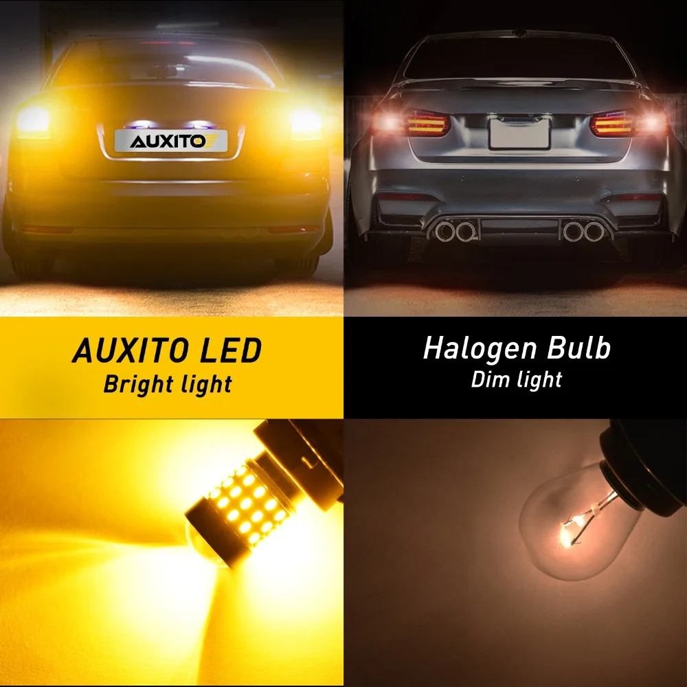 2 шт. BAU15S PY21W светодиодный 1156 S25 BA15S P21W Автомобильная Поворотная сигнальная лампа 54 шт. 3014SMD тормоз заднего хода фара лампы автомобиля светодиодный свет