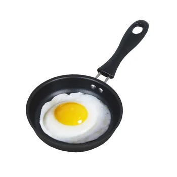 

12CM Mini Frying Pan DuPont Coating Pure Iron Breakfast Magic Pot Egg Pan Small Non Stick Pan Creative Design Kitchen Gadget N