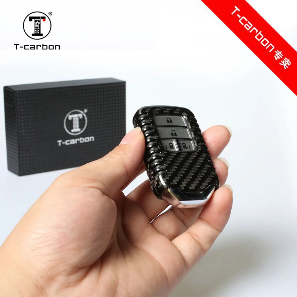 T-carbon 2 3 4 кнопочный чехол для ключа автомобиля для honda accord 9 crider city Vezel Spirior Civic Jazz CRV Fit Freed Jade