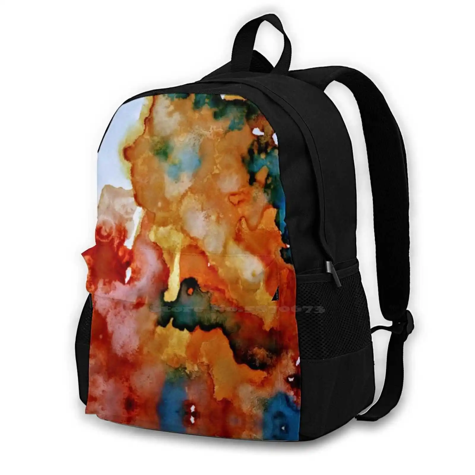 

Merging With Madness Women Men Teens Laptop Travel School Bags Abstract Art Modern Contemporary Flow Fluid Fluid Art Liquid