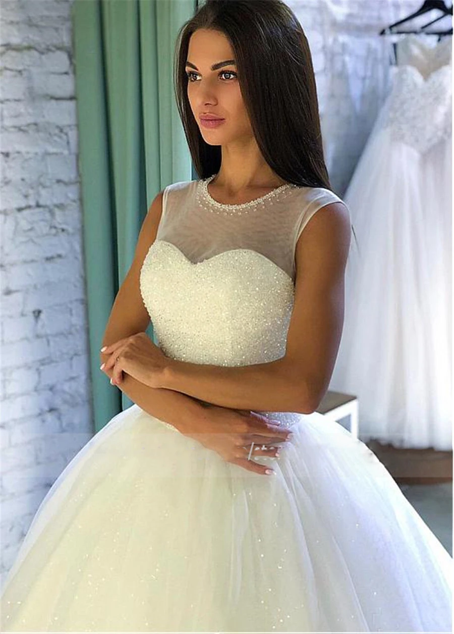 Shining-Sequin-Tulle-Jewel-Neckline-Ball-Gown-Wedding-Dress-With-Beadings-Sleevelss-Bridal-Gowns-vestido-de (1)