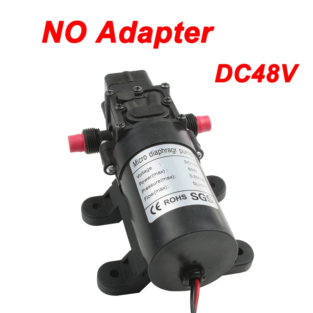 48V 60 Вт DC12V 24 в 48 в 60 в микро мембранный насос, автомобильный моечный насос, электрический водяной насос, мембранный насос - Напряжение: 48V