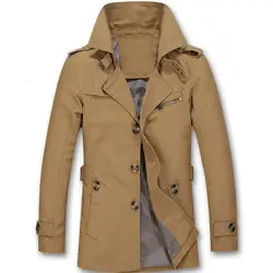 2019 осень зима уличная теплая хлопковая длинная удобная куртка повседневные Длинные куртки мужские тренчи ветровка куртки и пальто