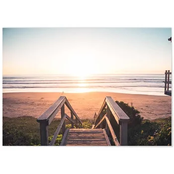 

Panorama Decorative Poster Print Beach Walk - Printed on Poster - Wall Art Print Poster - Modern Art Print for Walls - Nature Posters - Zen Art Decoration