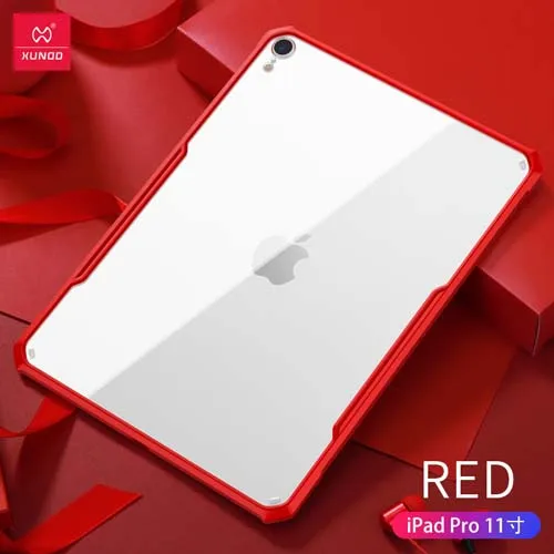 Red-iPad Pro 11 Xundd прозрачная на планшет чехол для iPad Pro 1" 9,7" / подушки безопасности анти-осень противоударный чехол для iPad Pro 12," - Цвет: Red-iPad Pro 11