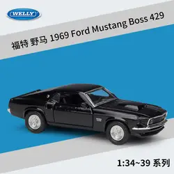 1:36 WELLY 1969 Ford Mustang Boss 429 металлическая литая модель автомобилей модель автомобиля из сплава для коллекционирования детский подарок в