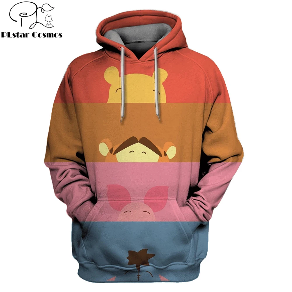 PLstar Cosmos 2019 Fashion Men hoodies Cute Winnie the Pooh Full Printed 3d Hooded Sweatshirt Unisex streetwear sudadera hombre PLstar Cosmos 2019 Fashion Men hoodies Cute Winnie the Pooh Full Printed 3d Hooded Sweatshirt Unisex streetwear sudadera hombre