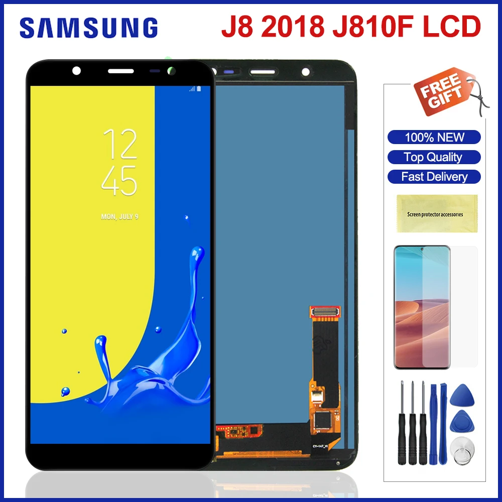 J810 ЖК-дисплей для Samsung Galaxy J8 2018 J810G J810F сенсорный экран дигитайзер Замена Lcds |