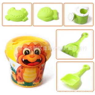 Children 10-Piece Set Soft Silcone Beach Toys Kids Outdoor Play with Water Dig Sand Baby Spatula Sand Filter