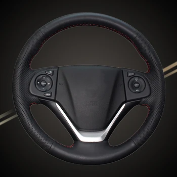 

Auto Braid On The Steering Wheel Cover for Honda CRV CR-V 2012-2015 DIY Car Braiding Steering Wheel Covers Interior Accessories