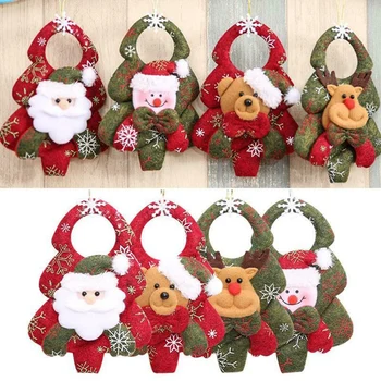 

Non-woven Cloth Christmas Ornaments Hanging Decorations Santa Elk Snowman Bear Design for Door Hanging Home Office _WK