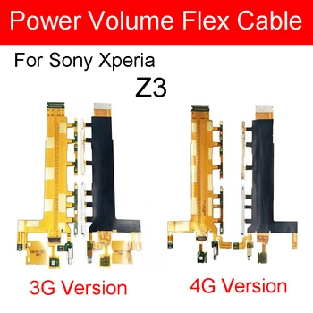 

5piece For Sony Xperia Z3 D6653 D6603 D6643 3G 4G On/Off Power Volume Button Flex Cable With Microphone Vibrator