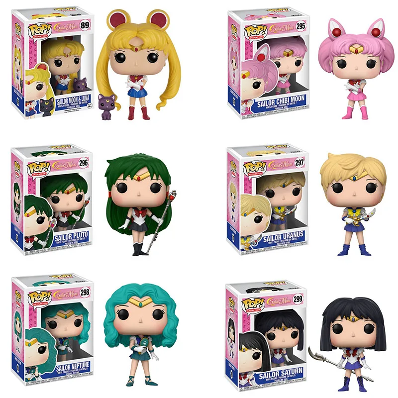 

FUNKO POP Sailor Moon Vinyl Figure Tsukino Usagi Chibiusa Meiou Setsuna Action Figure Toys Vinyl Doll Gifts Toys for Kids
