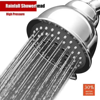 

High Pressure Shower Head 4 Inch Anti-leak Anti-clog Adjustable 5 Function for Home Hotel Bathroom S55