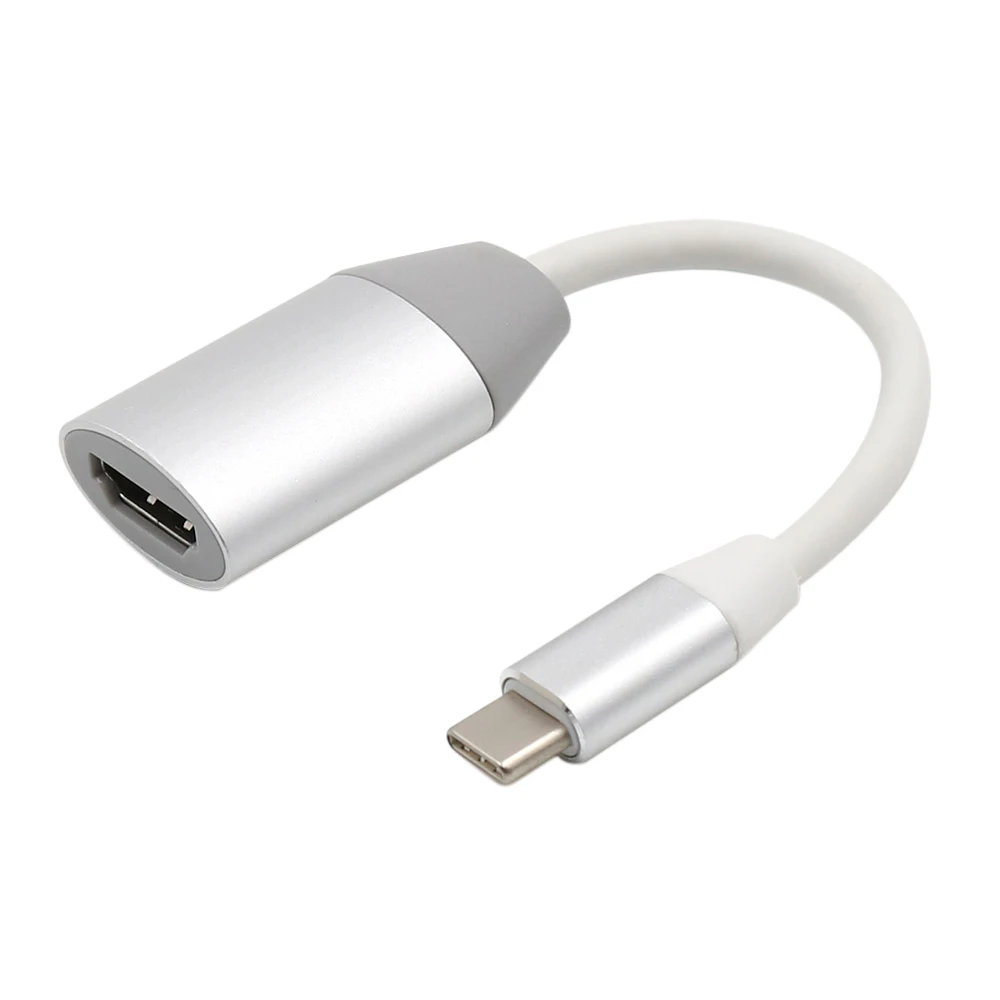 USB-C USB 3,1 type C в HD конвертер Кабель-адаптер 4K HD выход портативный адаптер видео Кабель-адаптер для Macbook Chromebook - Цвет: Серебристый